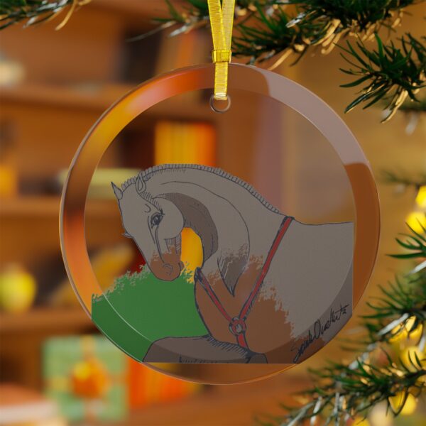 Horse Silhouette Glass Ornaments, Equine Decor, Holiday Gifts, Personalized Keepsakes, Animal Lover Ornaments - Image 3